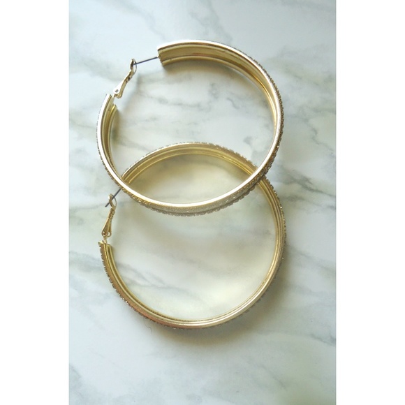 Gold Blingee Hoops - Picture 4 of 4